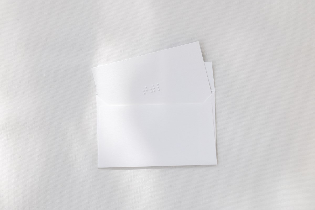 White Letter Card